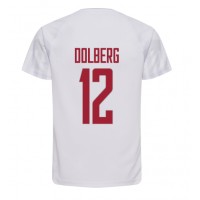 Danmark Kasper Dolberg #12 Fotballklær Bortedrakt VM 2022 Kortermet